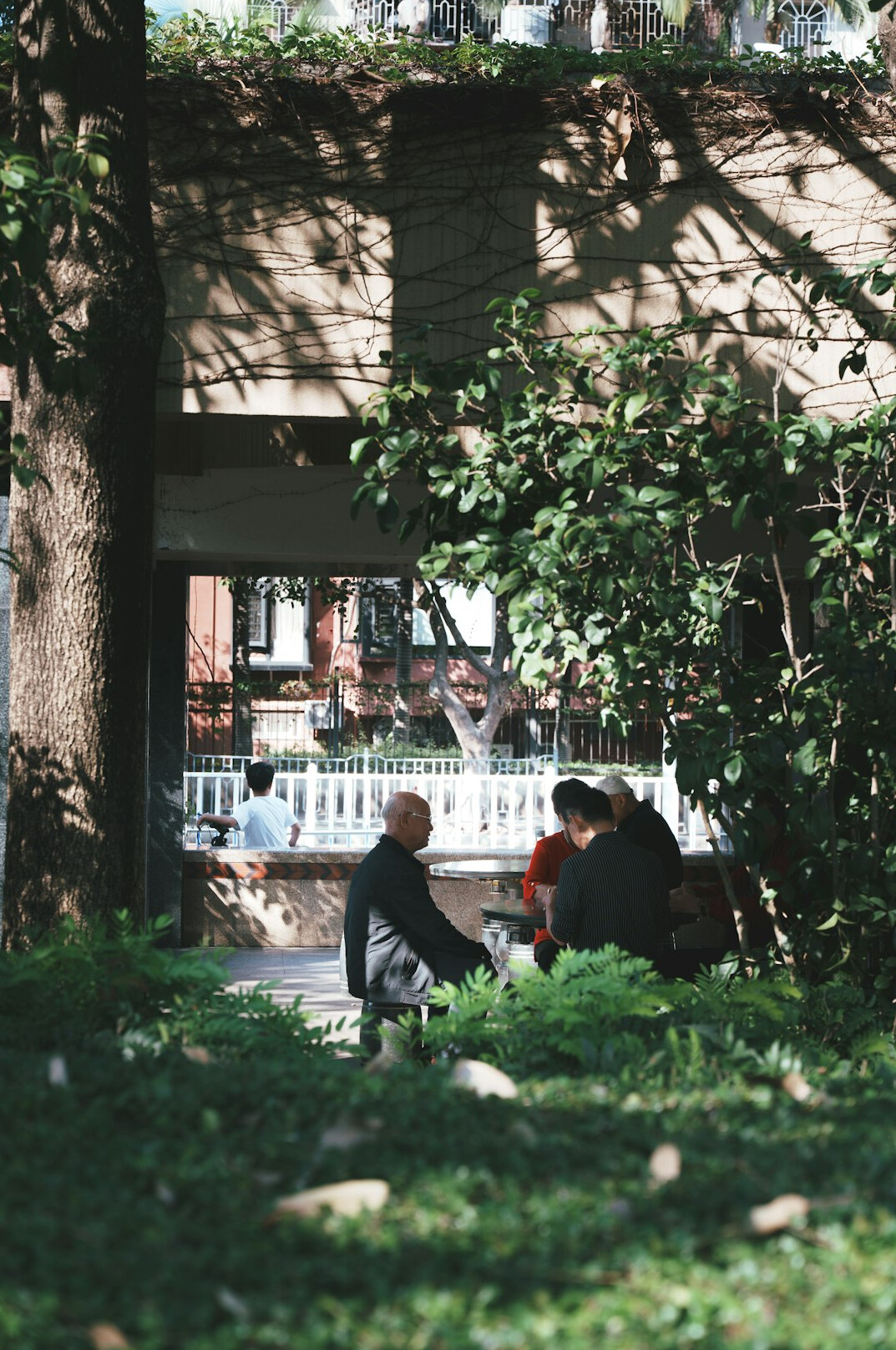 seniors chatting warmly