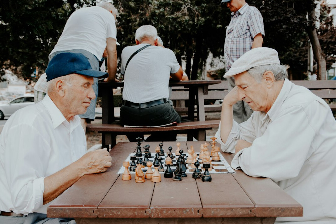 seniors playing games