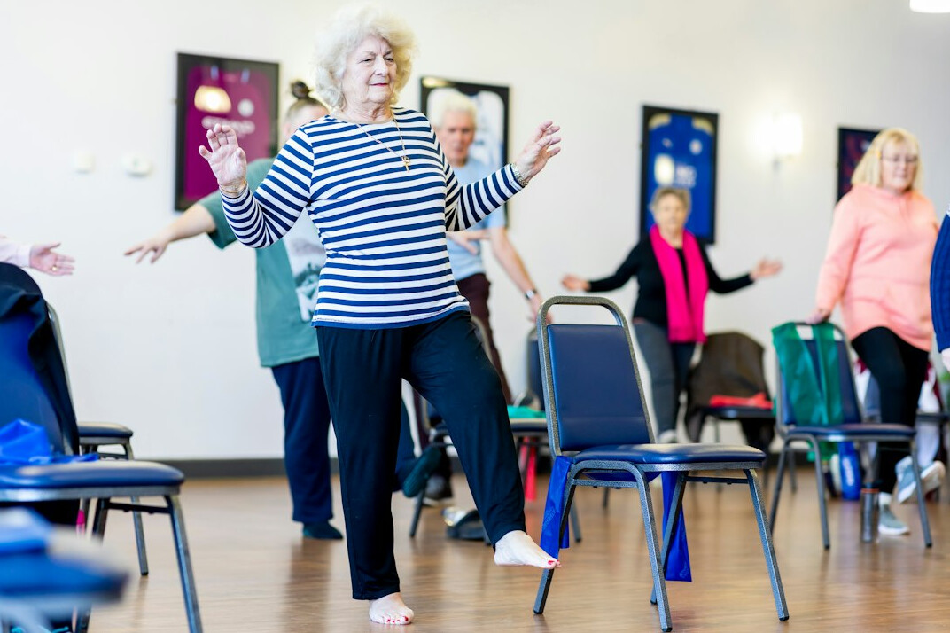 senior yoga class